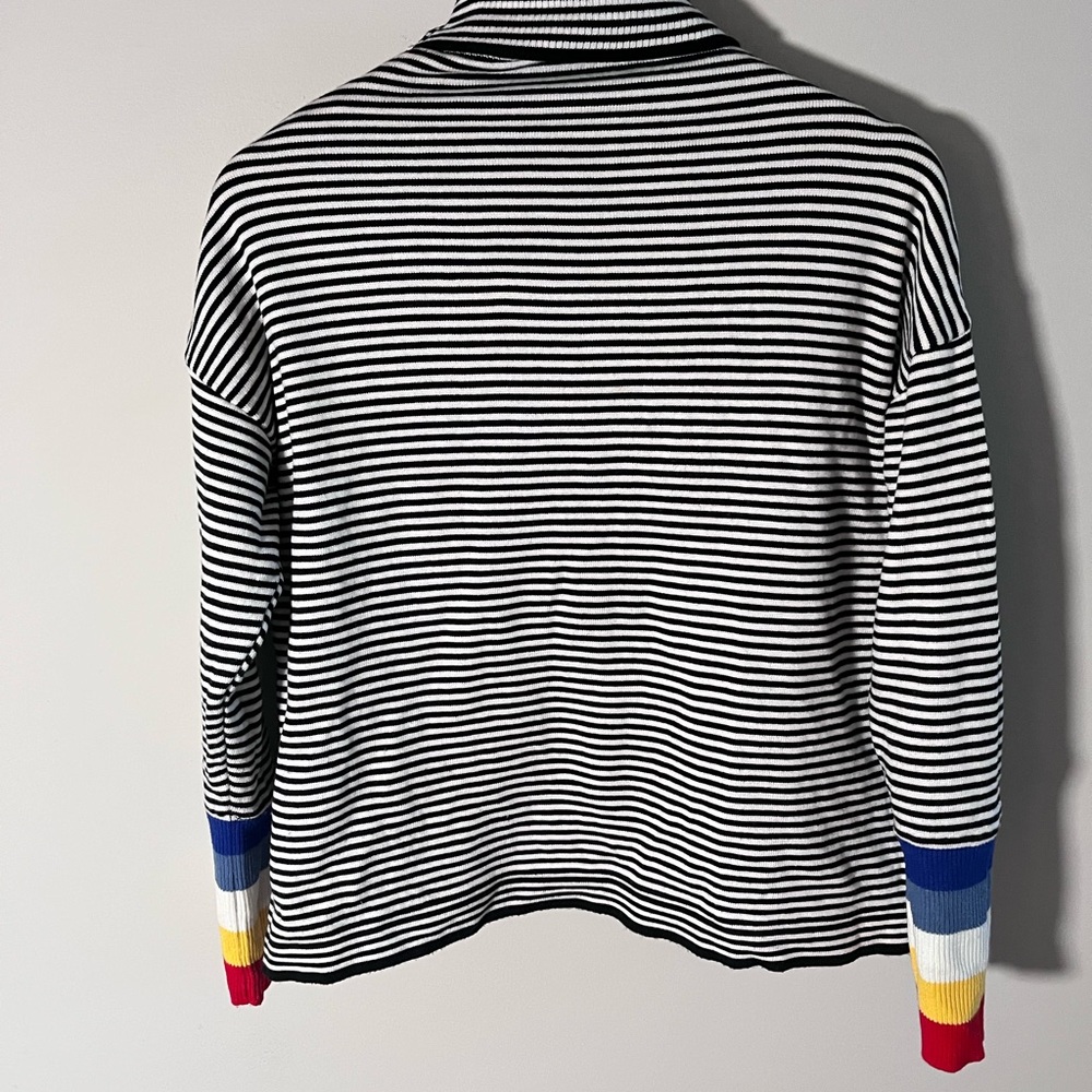 Source Unknown Striped Turtleneck Sweatshirt with… - image 2